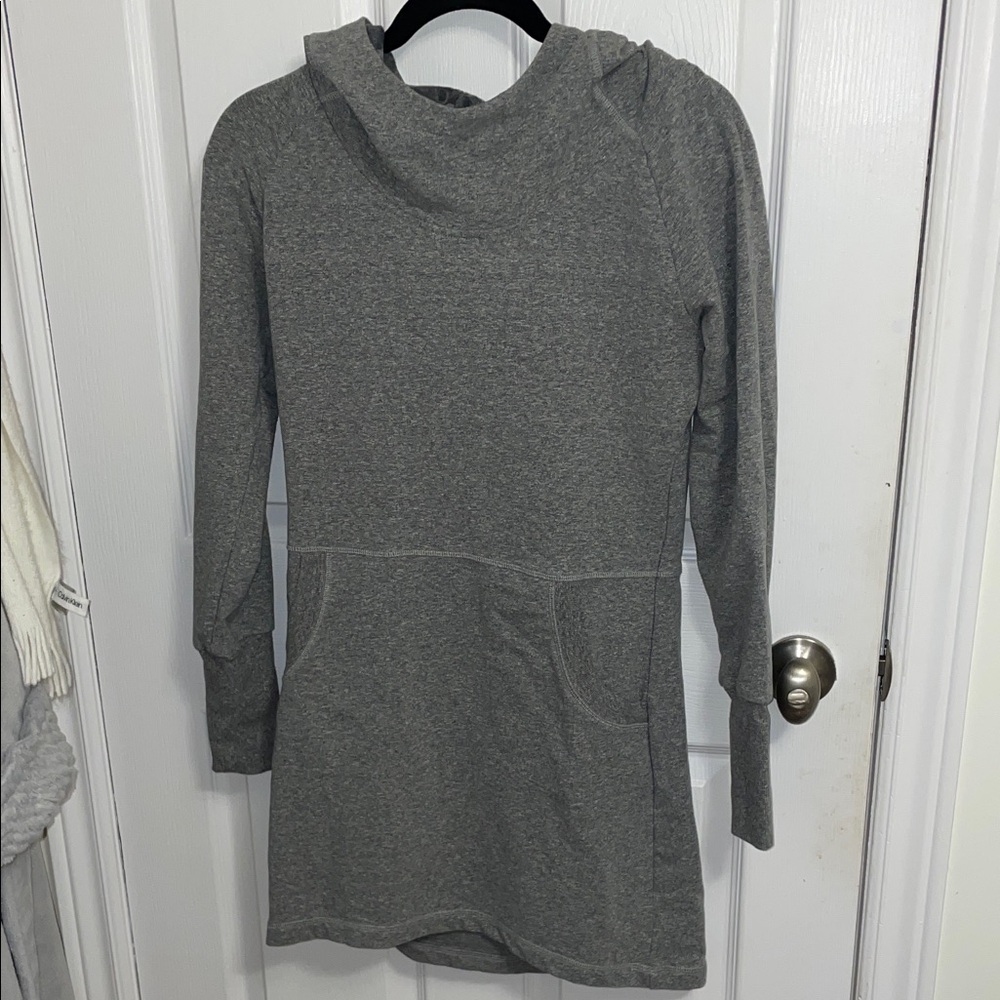 Lole Charcoal Long Sleeve Hooded Dress